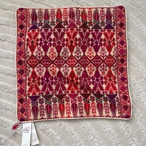 Inaash Red and Purple Patterned Accent Pillow 15*15